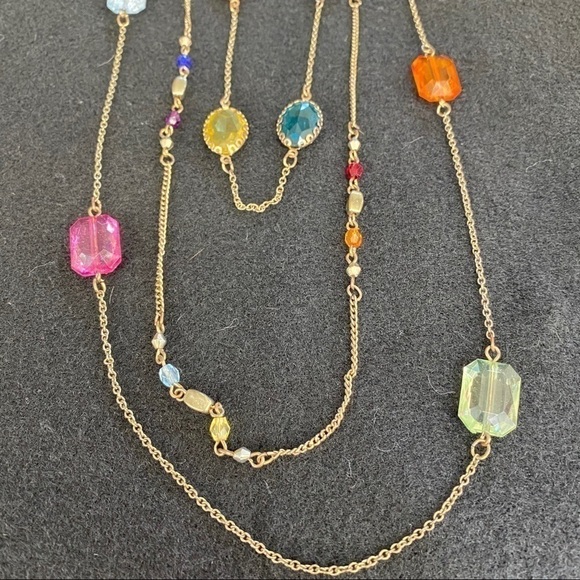 Jewelry - Long colorful 3 strand necklace
